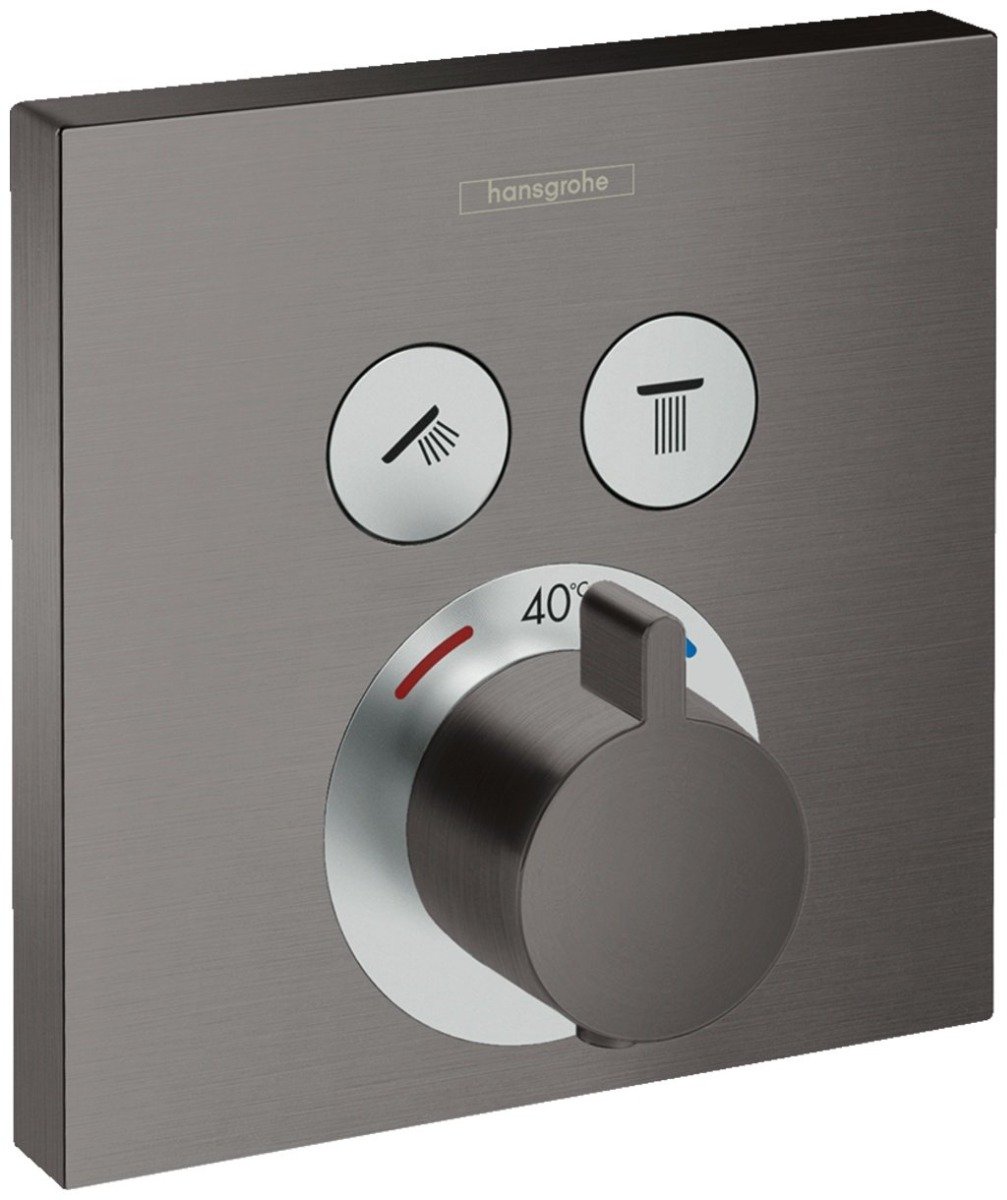 Baterie dus termostatata Hansgrohe Shower Select cu montaj incastrat si 2 iesiri