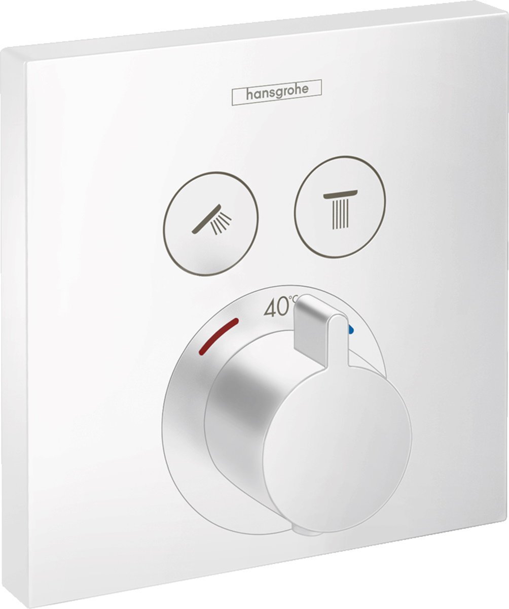Baterie dus termostatata Hansgrohe Shower Select cu montaj incastrat si 2 iesiri