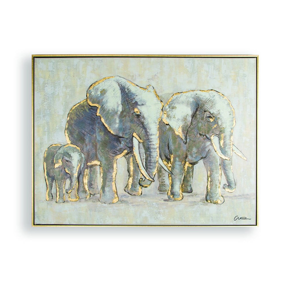 Tablou pictat manual Graham & Brown Elephant Family