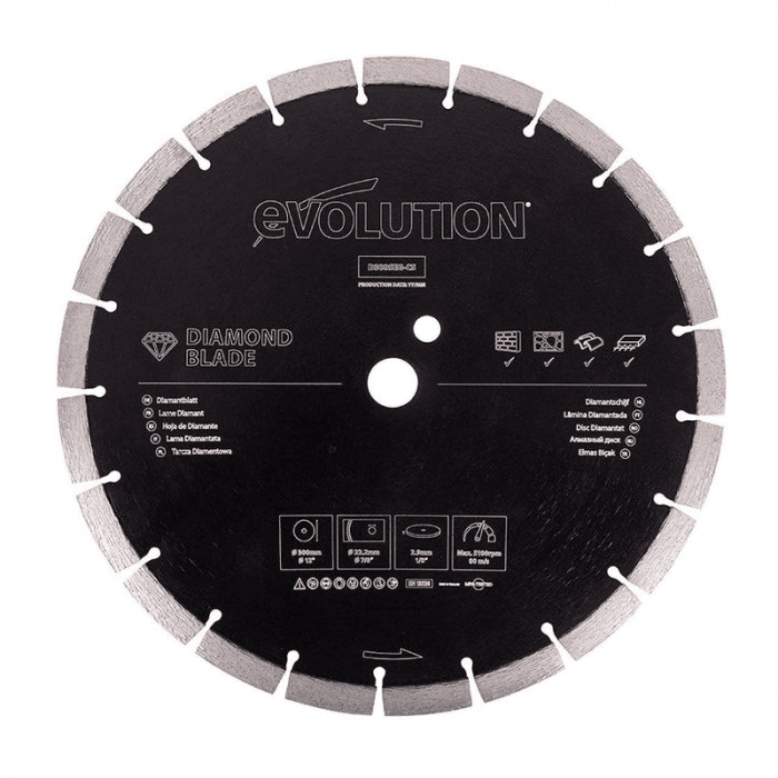 Disc diamantat pentru fierastrau circular Evolution D300SEG-CS