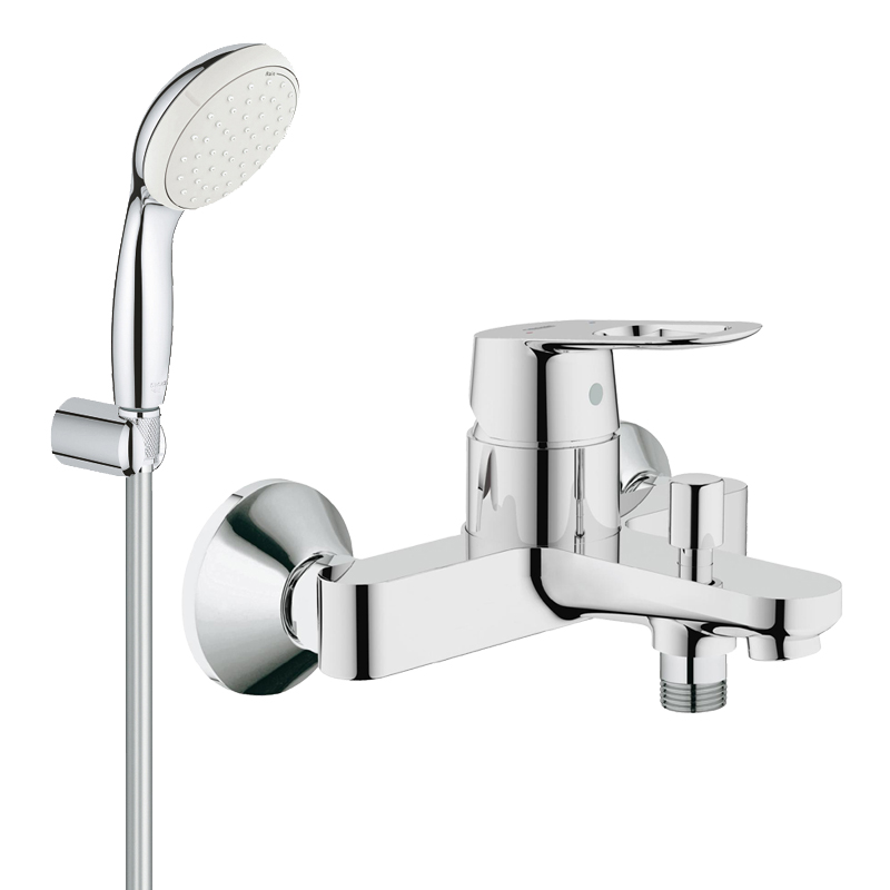 Pachet: Baterie baie cada Grohe Bauloop-23341000+Set dus Grohe New Tempesta 100 lungime 1